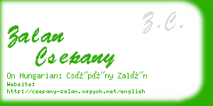 zalan csepany business card